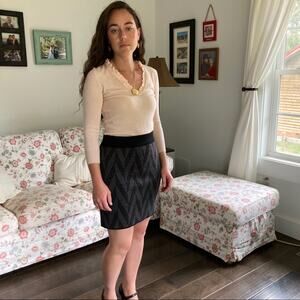 Will Smith Grey & Black Sweater Skirt, Size S